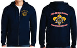 Navy Full-Zip Hooded Sweatshirt