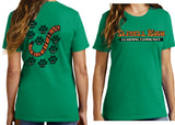 Lady 5 oz & 6 oz Short Sleeve Tee Kelly Green & Natural