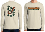 6 & 5 oz Long Sleeve Tee Kelly Green & Natural