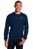 Navy & White Unisex Crewneck Sweatshirt M logo