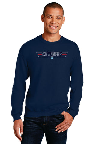 Navy & White Unisex Crewneck Sweatshirt
