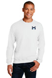 Navy & White Unisex Crewneck Sweatshirt M logo