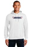 Navy & White Unisex Hooded Sweatshirt