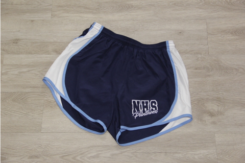 NHS Navy/White/Columbia Lady 100% Poly Running Short
