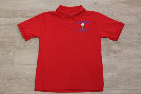 Cypress Cove Elem Red Jersey Knit Polo