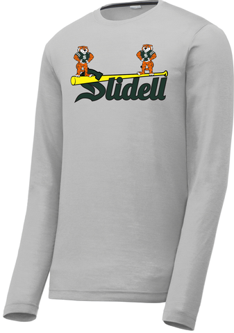 Cats on Bat 100% Poly Jersey Knit Long Sleeve Tee